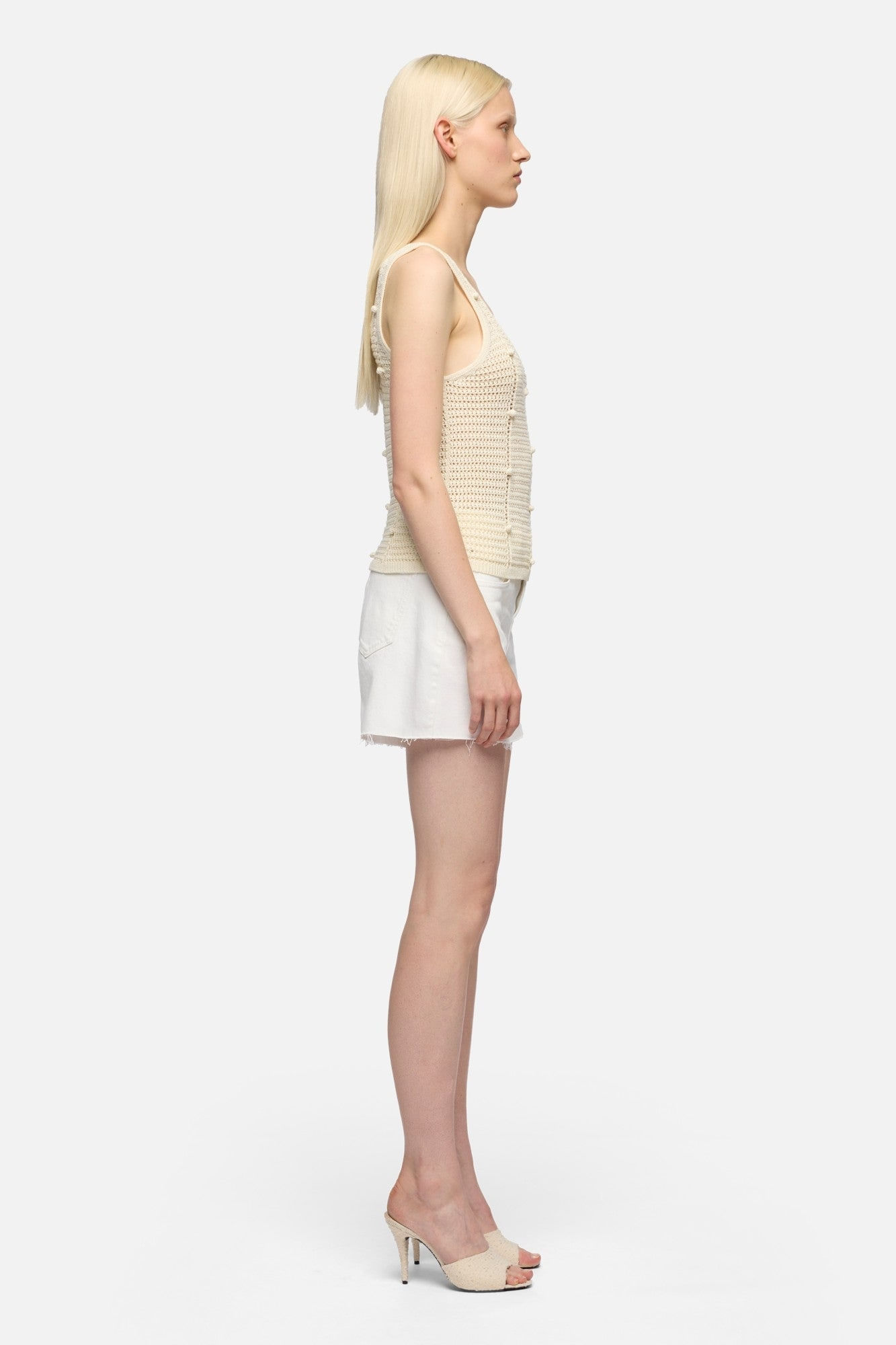 BOBBLE TANK COTTON ECRU