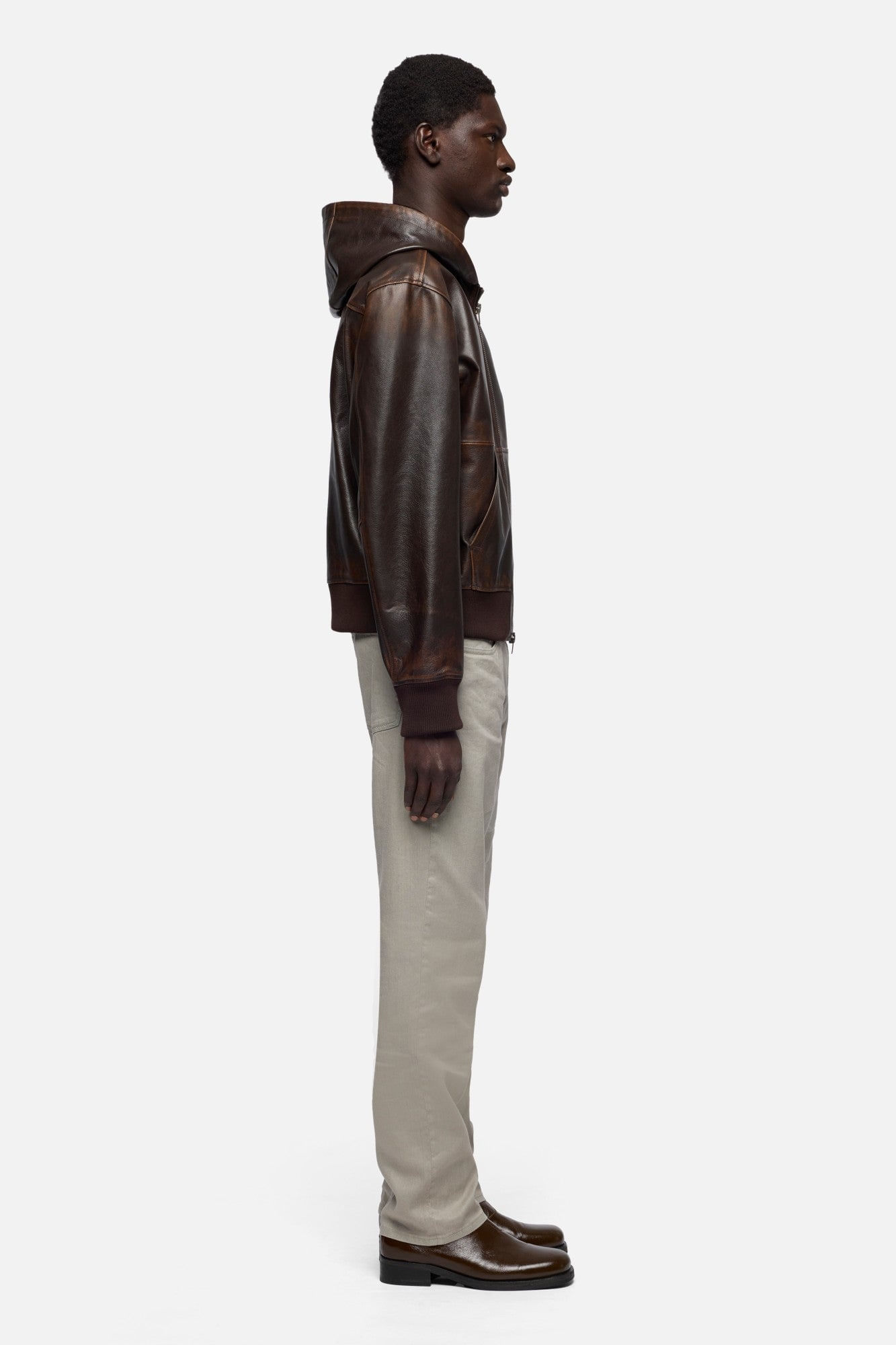 HOODIE VINTAGE LEATHER ESPRESSO