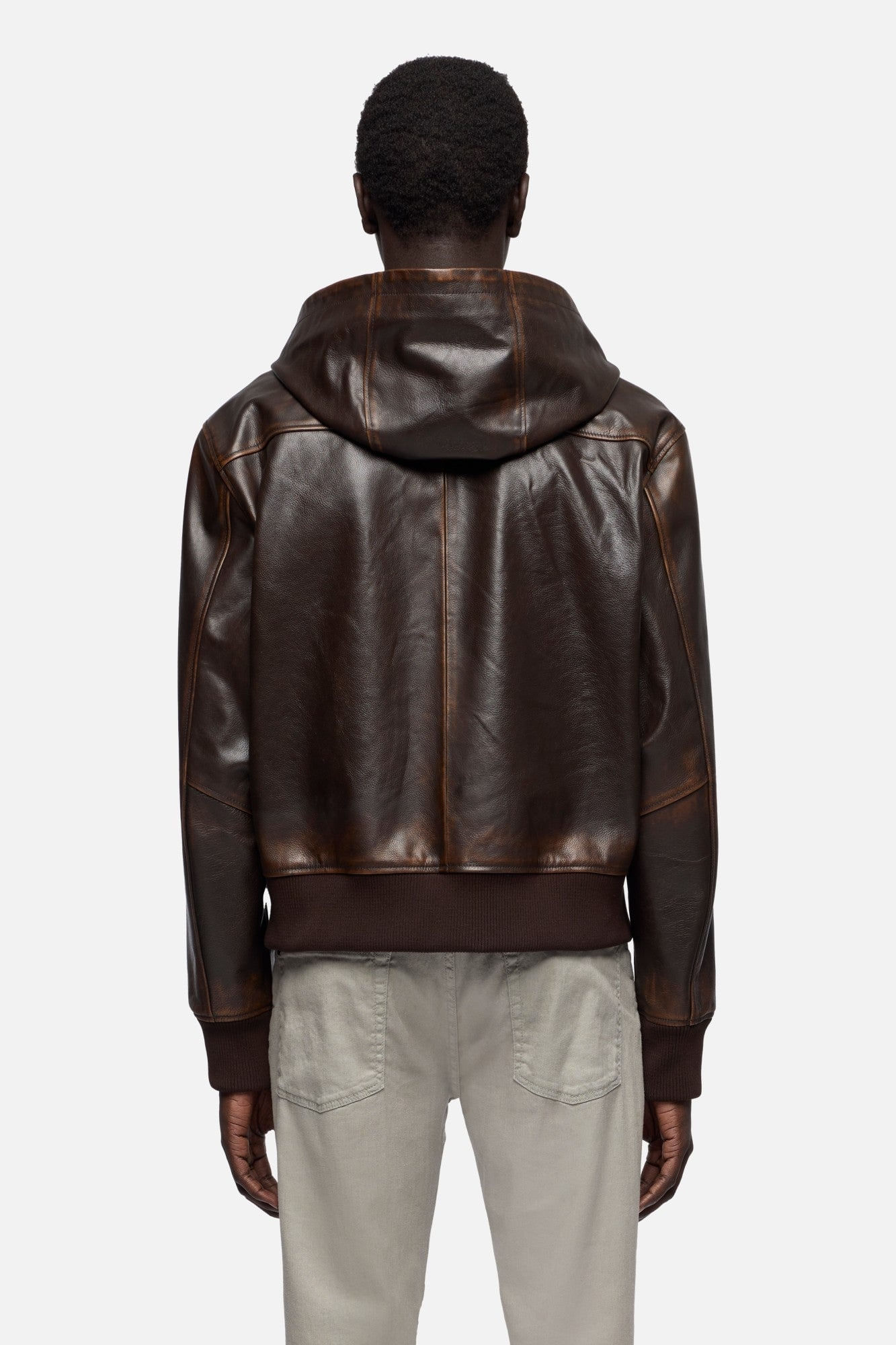 HOODIE VINTAGE LEATHER ESPRESSO