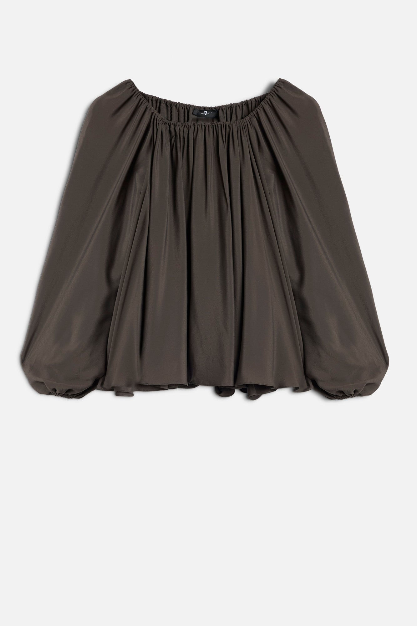 OFF SHOULDERS BLOUSE SILK BROWNIE
