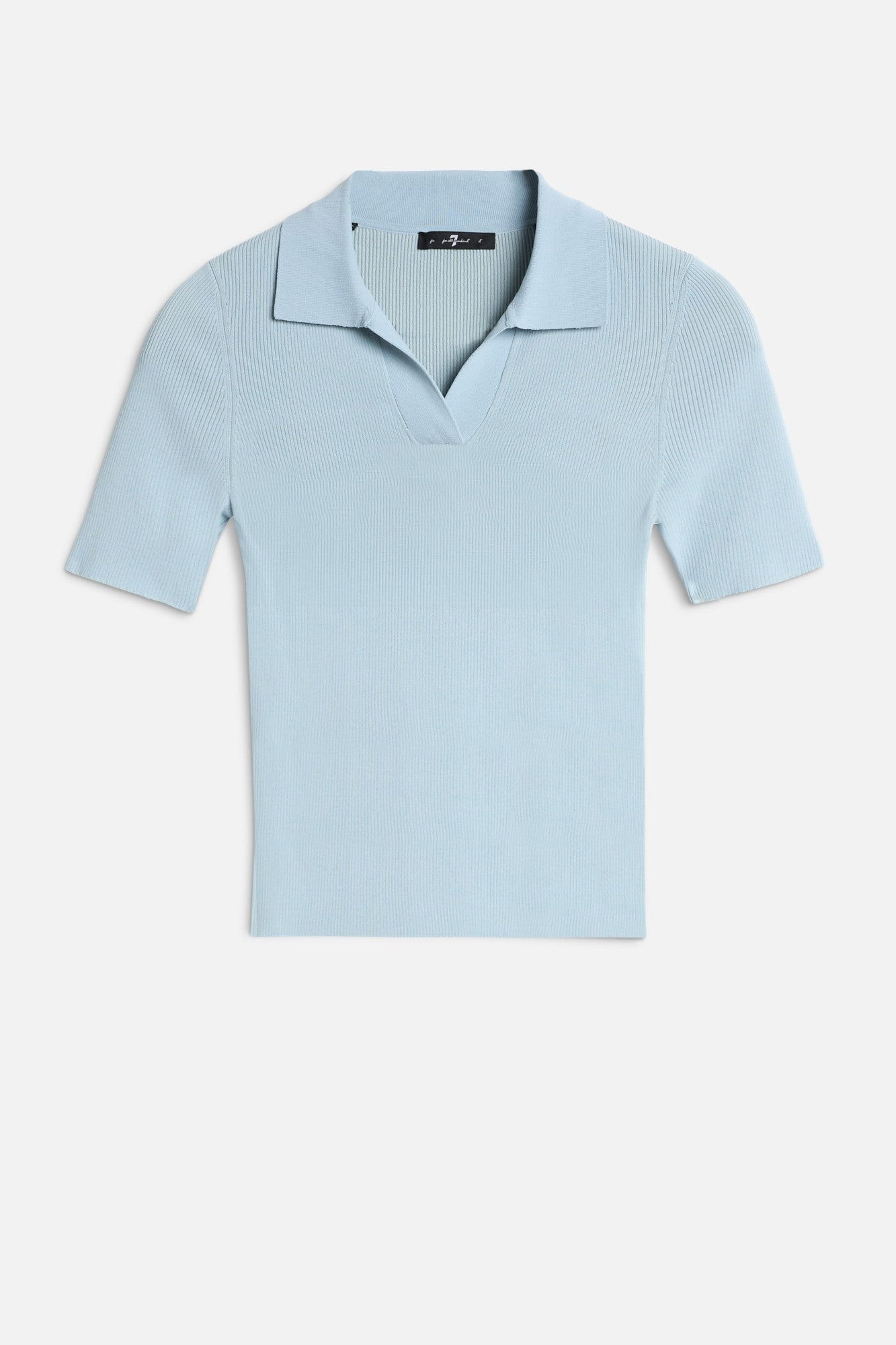 SHORT SLEEVE POLO RIB SKY BLUE