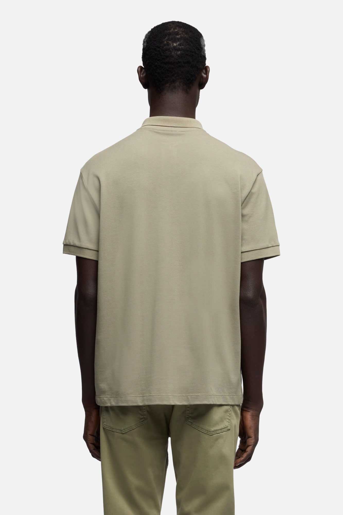 SHORT SLEEVE POLO IN LYOCELL ARMY