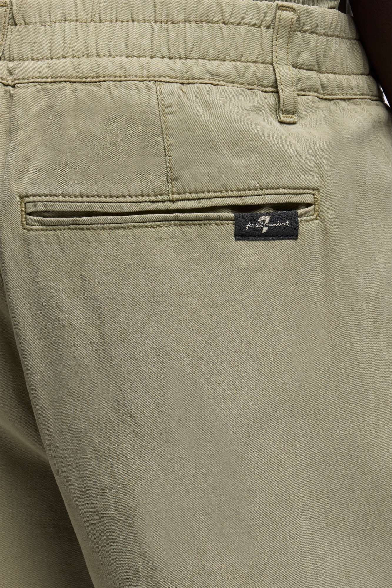 HYBRID JOGGER IN LINEN BLEND ARMY
