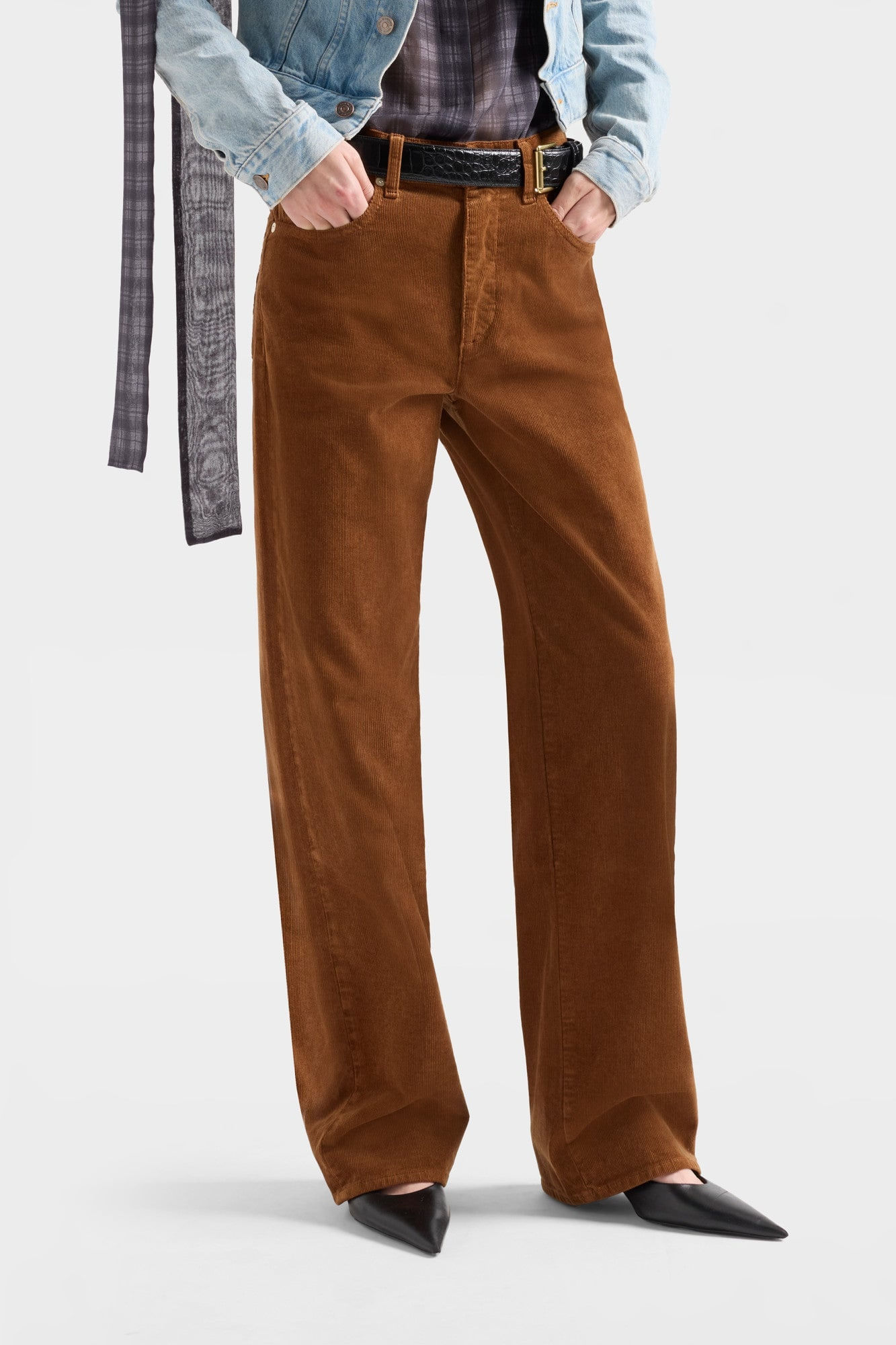 STOVEPIPE STRAIGHT CORDUROY COGNAC